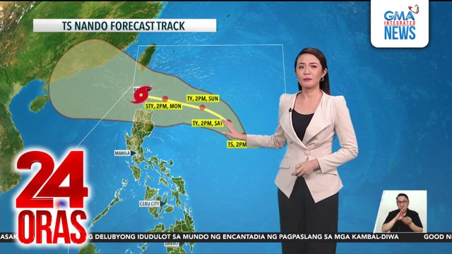 Bagyong Nando, unti-unti nang lalapit sa Hilagang Luzon ngayong weekend; posibleng maging super typhoon | 24 Oras