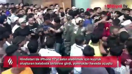 iPhone 17 kuyruğunda kavga! Yumruklar havada uçuştu
