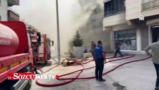 Kilis'te tekstil atölyesinde çıkan yangın söndürüldü