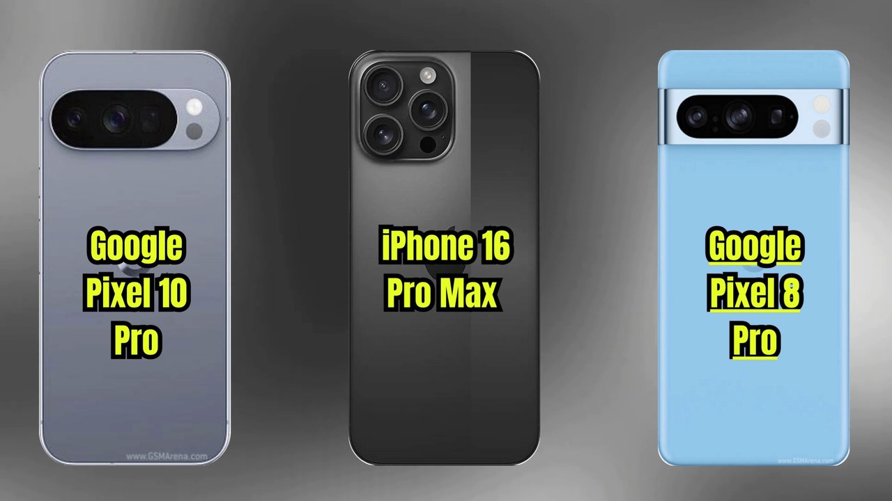 Google Pixel 10 Pro vs iPhone 16 Pro Max vs Google Pixel 8 Pro