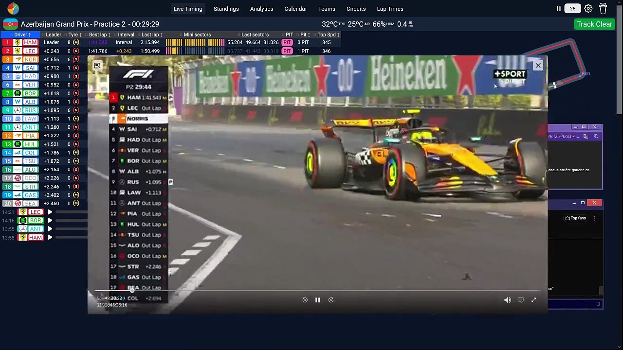 F1 2025 Azerbaidjan Grand Prix Bakou - Practice 2 - Essais Libres 2 - STREAMING FR HD