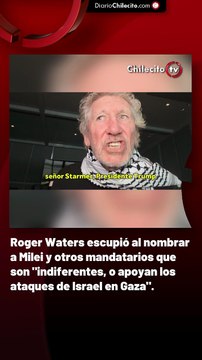 Roger Waters escupió al nombrar a Milei y otros mandatarios que son indiferentes, o apoyan los ataques de Israel en Gaza .