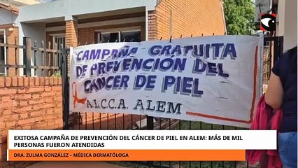 Exitosa campaña gratuita de prevención del cáncer de piel en Alem: más de mil personas fueron atendidas