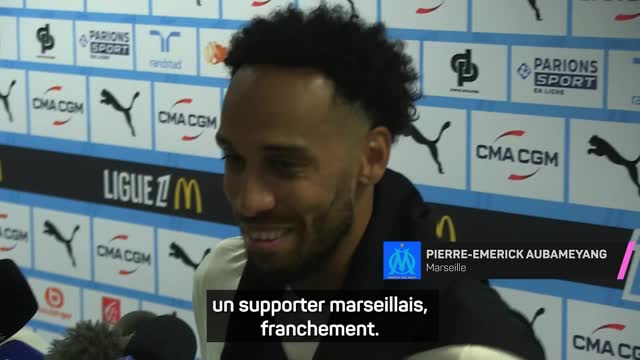 Marseille - Aubameyang : “Un gros match ce soir, super content pour toute l’équipe”