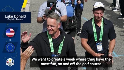 Europe skipper Donald wants Ryder Cup to be 'the week of their lives'
