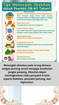 Bagaimana Cara Mencegah Obesitas untuk Dewasa 18-60 Tahun #quotes #kesahatan