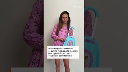 Tata Werneck se diverte usando vestidos da filha de 5 anos #shorts