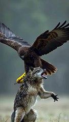 MOMMA Wolf SAVES Her Baby From EAGLE Attack?