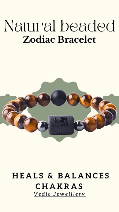Natural Beaded Zodiac Bracelet – Unisex Zodiac Sign Jewelry, Best Zodiac Bracelet for Men & Women
