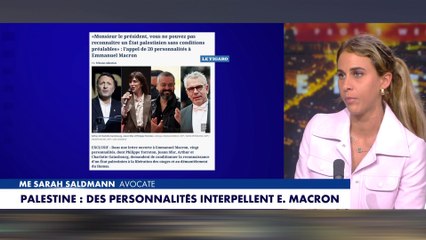 Me Sarah Saldmann : «Reconnaître l'Etat de Palestine ce lundi est une provocation.»