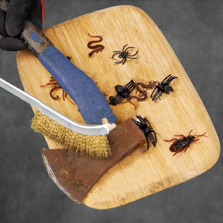 A damaged old and rusty axe gets a transformation