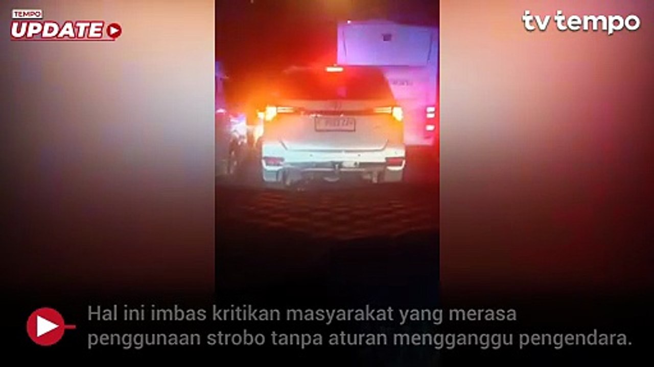 Ramai Gerakan Stop Tot Tot Wuk Wuk, Kakorlantas Polri Akan Evaluasi Penggunaan Strobo