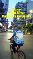 Slide in Elcano Street in Manila City in the Philippines