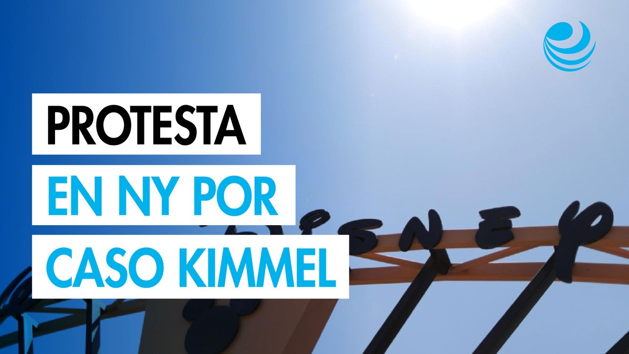 Guionistas protestan en Nueva York por censura y suspensión de Jimmy Kimmel