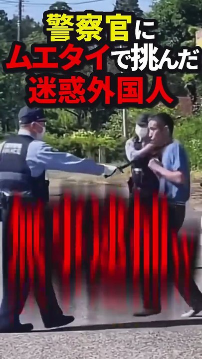 警察官にムエタイで挑んだ迷惑外国人さん、無事逮捕w #shorts #トラブル