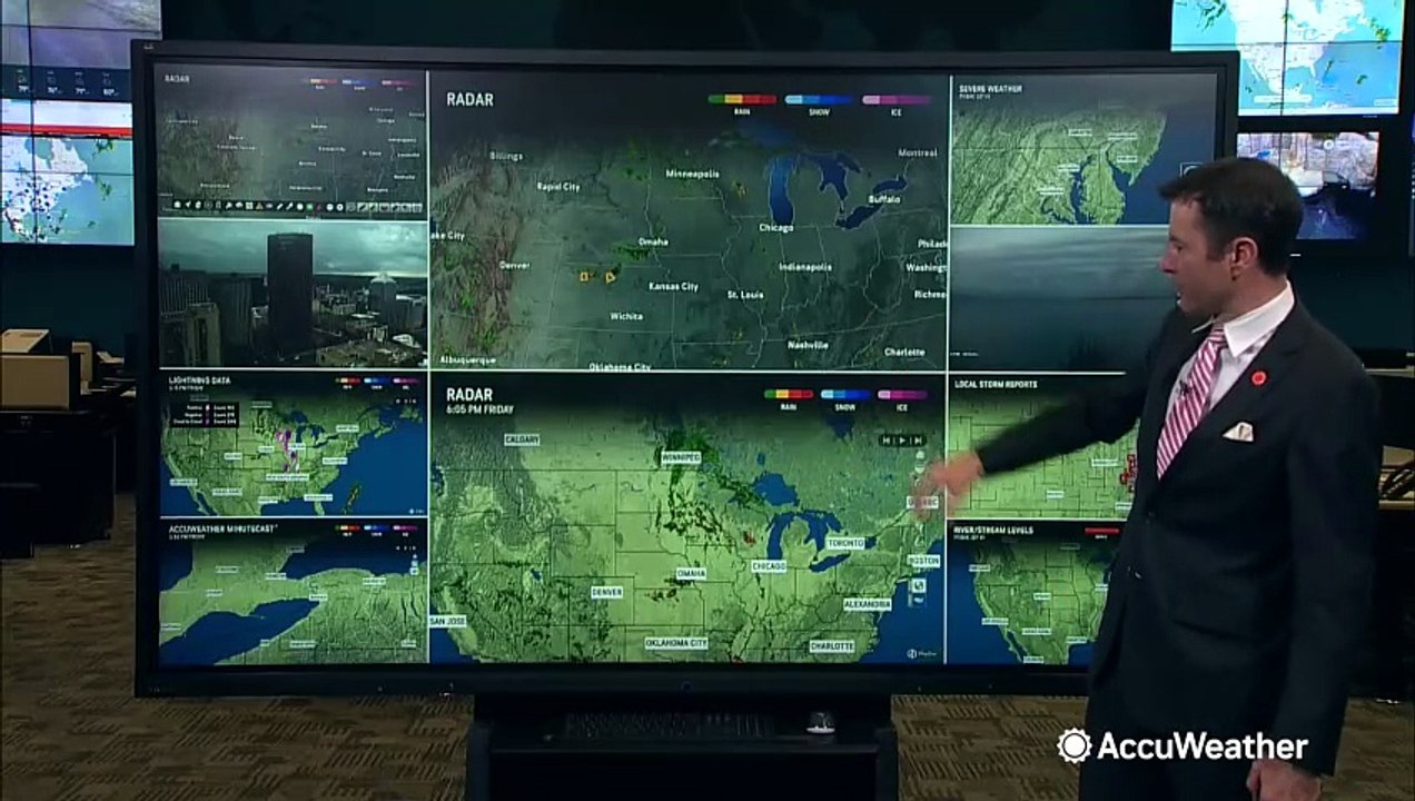 Thunderstorms rumble across the Plains