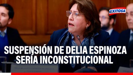 Delia Espinoza: Suspensión de la fiscal de la Nación es inconstitucional, señala experto
