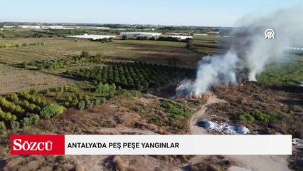 Antalya'da peş peşe yangınlar
