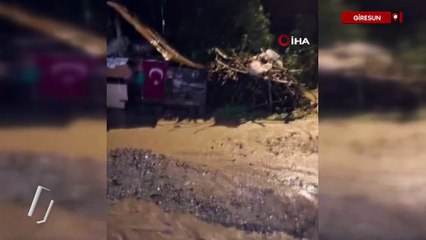 Giresun’da sağanak yağış hayatı olumsuz etkiledi