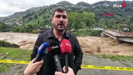 Rize'de etkili olan yağış, sel ve heyelana neden oldu