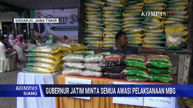 Gubernur Jatim Khofifah Minta Untuk Awasi Menu MBG | KOMPAS SIANG