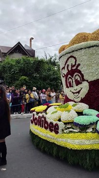 Jollibee Float Parade in Panagbenga Flower Festival, Baguio Philippines 2025