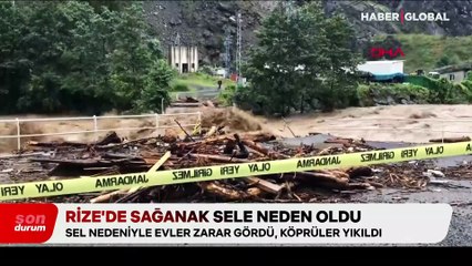 Rize'de sel felaketi!