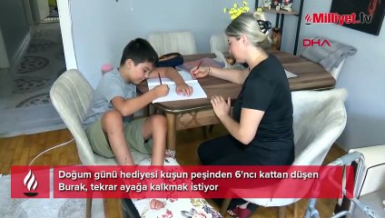 Doğum günü hediyesi kuşun peşinden 6'ncı kattan düştü! Burak'ın çaresizliği