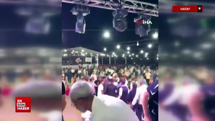 Hatay'da düğünde halay başı olmak isteyerek kadın soliste saldırdı