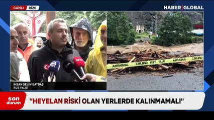 Rize'de sel felaketi! Vali'den kritik uyarı geldi