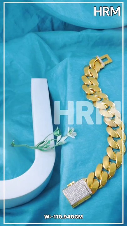 Cuban Bracelet New Design For Men's | HRM | 2025#stylish #gold #goldjewellery #richlife #cuban #bracelet #royal