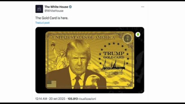 Arriva la Trump gold card , firmato un ordine esecutivo