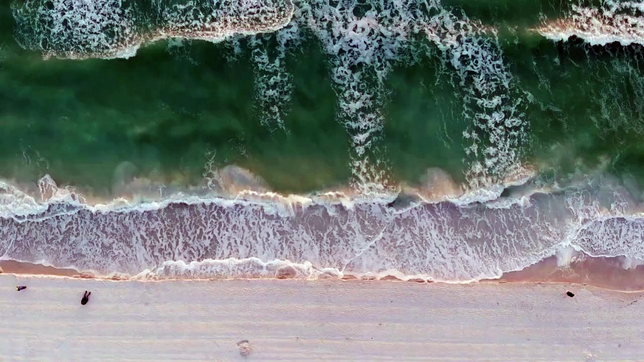 Blue Minimalist Nature Ocean Wave Animated Zoom Virtual Background