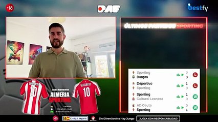 Las mejores cuotas del Almeria vs Sporting