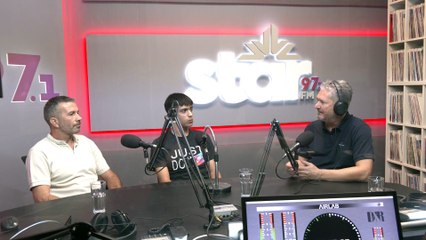 Οι Ποδοσφαιριστές Μιχάλης Καλύβας και  Αποστόλης Καλύβας στον STARFM