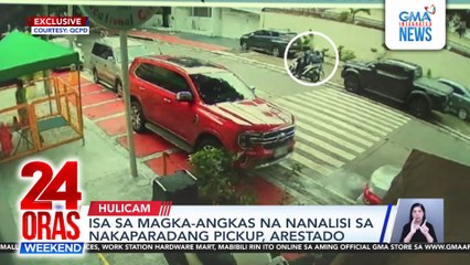 Isa sa magka-angkas na nanalisi sa nakaparadang pickup, arestado | 24 Oras Weekend