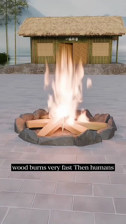 🔥 How Ancient Humans Made Charcoal – The Traditional Way Explained in 60 Seconds! | Animated Short