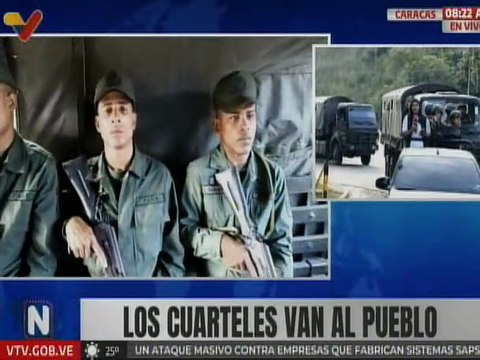 FANB desplegada en la parroquia Coche para iniciar ejercicio Los Cuarteles van al Pueblo