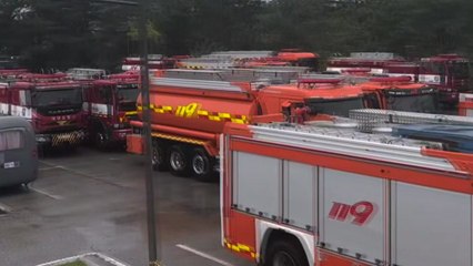 강릉 투입 소방차 일시 철수...'강우·공사' 영향 / YTN