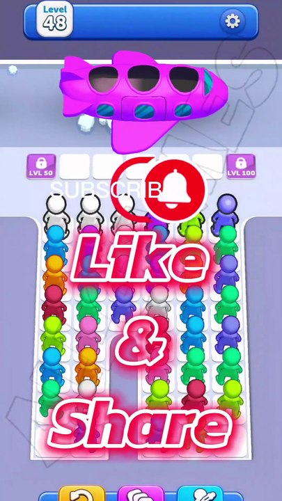 bus jam lvl 48 gameplay all games #shorts #busjam #allgames #viralvideo