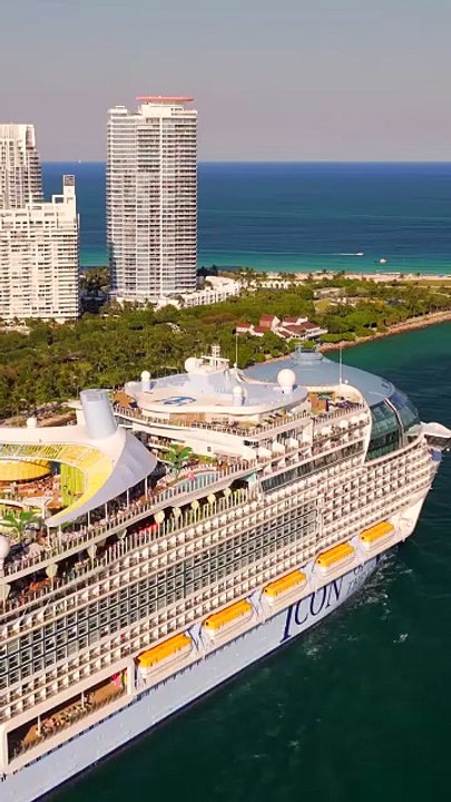 This Is A Floating City! Giant Cruise Ship Sailing to Miami