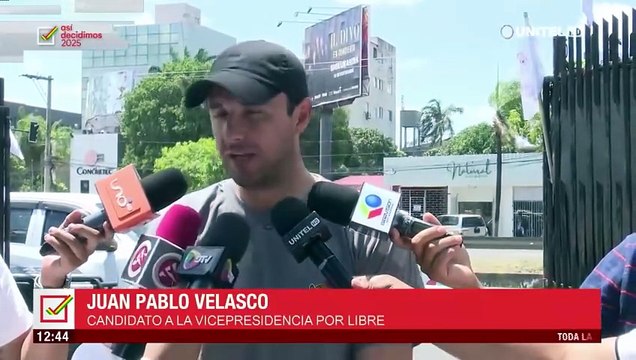 Velasco pide a Lara que firme el acuerdo de no agresión y que respete la institucionalidad del TSE