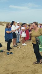 Bautizo en la playa Isla Cristina, Huelva, España, Iglesia Betania.🙏