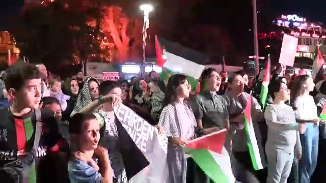 İstanbul- Üsküdar'da Sumud Filosu'na destek nöbeti