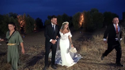 Primeras imágenes de Pablo López y su mujer, Laura Rubio, tras celebrar su segunda boda en Cádiz