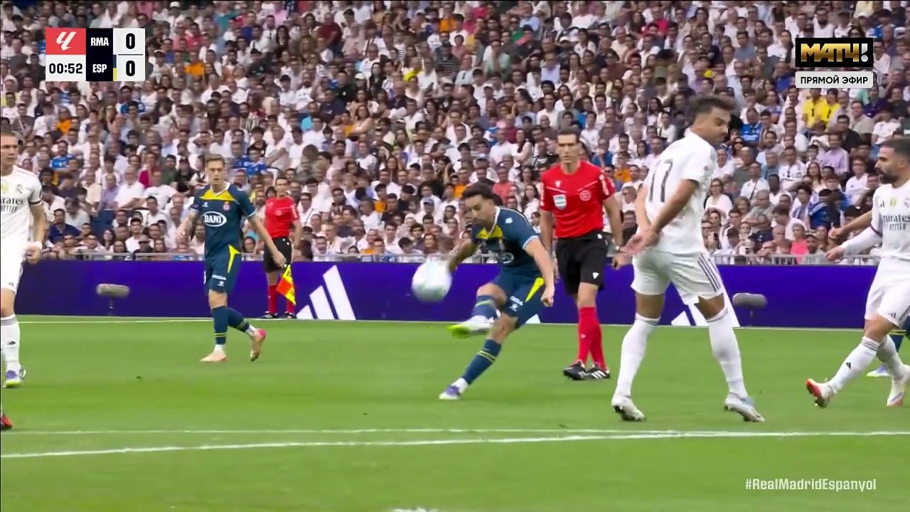 الدوري الإسباني الدرجة الأولى   ريال مدريد – إسبانيول     الأسبوع 4 الشوط الاول 2025-09-20