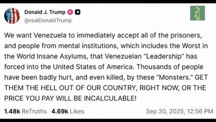 Trump amenaza a Venezuela con consecuencias "incalculables" si no acepta retorno de migrantes