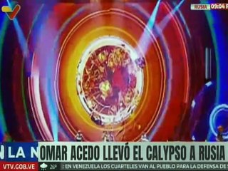 Omar Acedo se presentó con el tema "La Fiesta de la Paz" en el Live Arena en Moscú