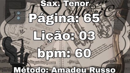 Aprenda Saxofone Tenor a 60 bpm + Acesse Nossas Playlists no YouTube 🎶