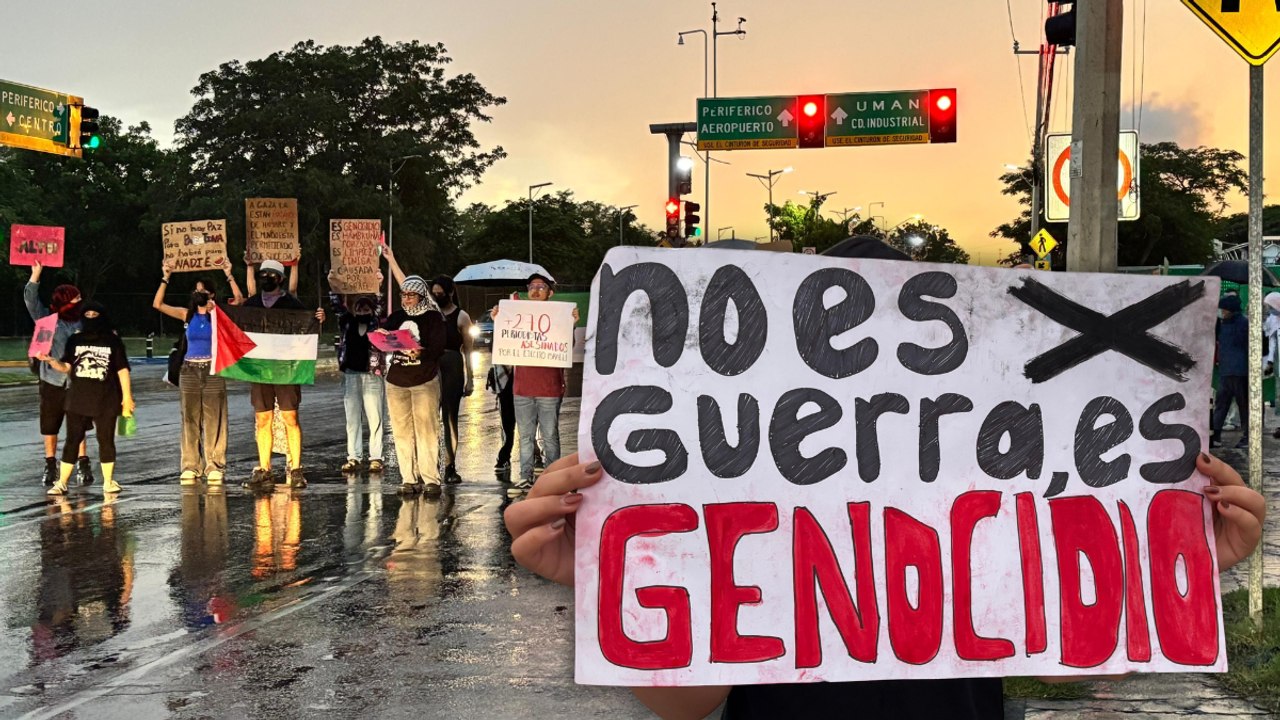 Grupos pro Palestina protestan contra Cemex de Mérida, acusan ...